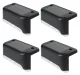 4 Pcs Solar LED Deck Lights Outdoor Path Garden Pathway Stairs Step Fence Lamp