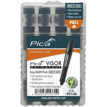 Pica VISOR Permanent rezerves marķēšanas serdes 10 mm, melnas