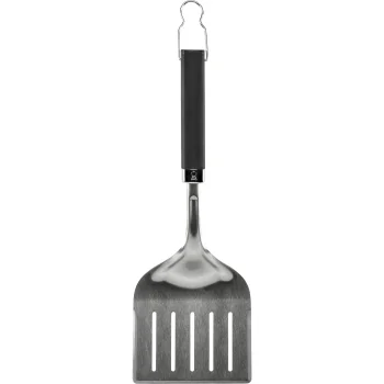 Weber Wide BBQ Turner Stainless Steel Grill Spatula, Black/Silver