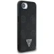 Guess Grained Hot Stamp Peony Triangle Logo MagSafe vāciņš iPhone 16e, Melns