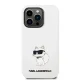 Karl Lagerfeld iPhone 14 Pro Max vāciņš Silicone Choupette MagSafe, balts