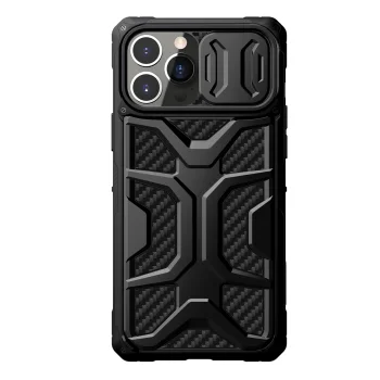 Nillkin Adventurer Case iPhone 13 Pro triecienizturīgs vāciņš ar kameras aizsargu, melns