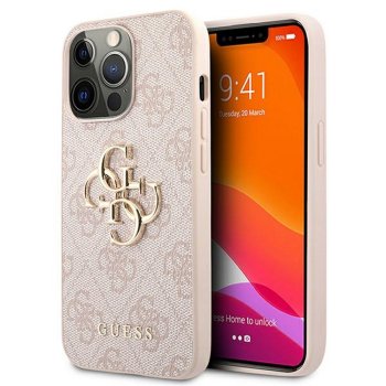 Guess GUHCP13X4GMGPI iPhone 13 Pro Max 6.7" rozā/rozā cietais futrālis 4G Big Metal Logo | pink/pink hardcase