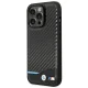 Apple iPhone 14 Pro Max 6,7\" BMW Leather Carbon Case Cover (BMHCP14X22NBCK), Black | Чехол Кейс Бампер...