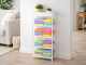 5-Tier Shoe Rack Organizer, Narrow Storage Shelf for Entryway and Bathroom, White