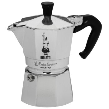 Bialetti Moka Express 3TZ Moka Pot, 3 Cups, Silver