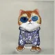 Сумка через плечо Nimmy Crossbody Glasses Cool Cat, серая
