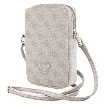 Сумка для телефона Guess Zip 4G Triangle, розовая