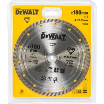 Алмазный отрезной диск DeWalt DT3722-QZ, 180 мм