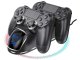 Divkārša uzlādes stacija PS4 pultīm, DualShock 4 lādētājs