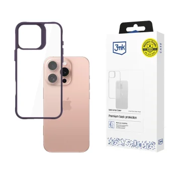 Case 3mk Satin Armor Case+ for Apple iPhone 16 Pro, Purple / Transparent