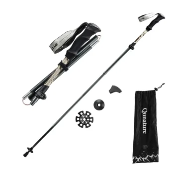 Qunature Nordic Walking nūja no alumīnija 110 - 130 cm, brūna