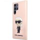 Karl Lagerfeld Samsung Galaxy S23 Ultra vāciņš Liquid Silicone Ikonik Karl, rozā