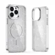 Чехол Glitter Case MagSafe для iPhone 16 Pro Max, белый с блестками