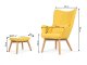 Sofotel Norse Wingback Chair with Footstool, Yellow