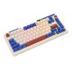 Bezvadu mehāniskā klaviatūra Royal Kludge KZZI K75 pro RGB, Moment Switch (retro zila) | Wireless mechanical...