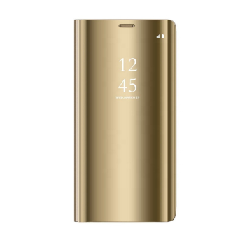 Samsung Galaxy S10 (G973F) Clear View Case Cover, Gold | Telefona Vāciņš Maciņš Apvalks Grāmatiņa