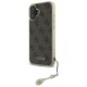 Guess iPhone 16 Plus Case 4G Charms Collection, Brown