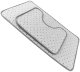 2 Piece Bathroom Mat Rug Set, Gray
