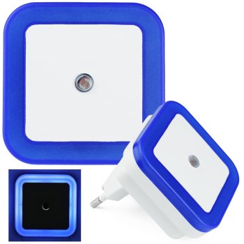 LED naktslampa ar krēslas sensoru, spraužama rozetē