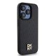 DKNY iPhone 15 Pro vāciņš Leather Monogram Pattern Metal Logo MagSafe, melns