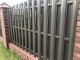 Profilēts metāla žoga štakets POLO PMx2 1350 mm, RAL 8019 pelēkbrūns