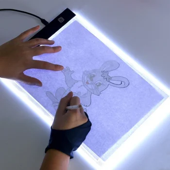 Plāna A4 Formāta LED Gaismas Kastes Rakstāmkrāsu Plāksne Paliktnis ar Pielāgojamu Spilgtumu | Light Box Writing...