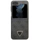 Guess GUHCZF5P4TDPK F731 Z Flip5 futrālis - melns Ādas 4G Diamond Triangle | case black Leather