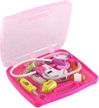 Interaktīvs rotaļu ārsta daktera piederumu komplekts 8 gab, Rozā | My Family Doctor Set Kit