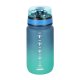 Sporta ūdens pudele ar mēratzīmēm BPA Free, 600 ml, zili zaļa