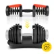 Regulējama hantele 4FIZJO PRO 40 kg, melna