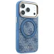 Чехол Guess Ring Stand 360 4G Classic Logo MagSafe для iPhone 18 Pro / 17 Pro, синий