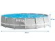 Intex 26724 Frame Pool with Accessories 457 x 107 cm, 18-in-1, Grey