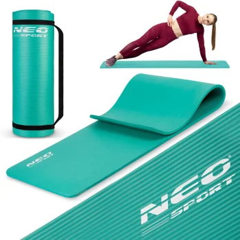 Толстый коврик для фитнеса Neo-Sport 192301 183x60см, бирюзовый