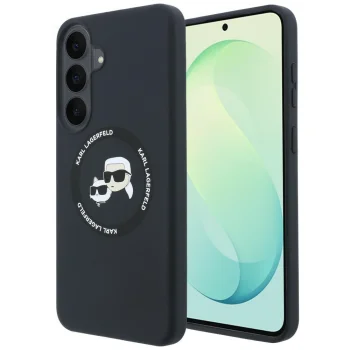 Karl Lagerfeld Silicone Karl&Choupette MagSafe vāciņš Samsung Galaxy S26 FE, melns