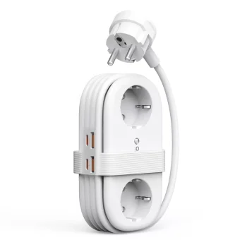 Сетевой фильтр Orico AP3 65W GaN 2x AC + 2x USB-A + 2x USB-C, белый