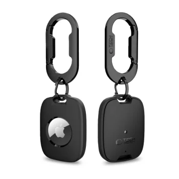 Чехол Tech-Protect Velar для Apple AirTag 1 / 2 с карабином, черный