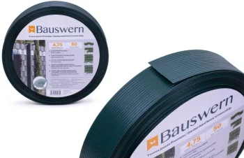 Заборная лента Bauswern 50 x 0,0475 м, 700 г/м², RAL 6005, зеленая