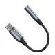 Wozinsky WACM-01 USB-C uz 3.5 mm audio adapteris, melns