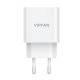 Vipfan E04 Wall Charger 20W USB Type C + Charging Data Cable ( Type C to Type C ) 3A, White | Uzlādes Ierīce...