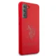 Samsung Galaxy S21 (SM-G991) US Polo Silicone On Tone Case Cover (USHCS21SSLHRTRE), Red | Чехол Кейс...