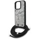 Karl Lagerfeld iPhone 16 Pro Max vāciņš Crossbody Grained Pattern & Logo, pelēks
