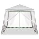 Garden Pavilion with Mosquito Net, White 3x3 m