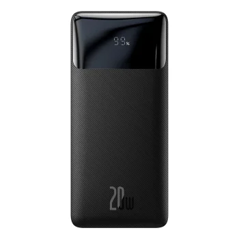 Baseus Bipow Fast Charging Power Bank 10000mAh 20W Black (Overseas Edition) + USB-A - Micro USB 0.25m Black Cable...