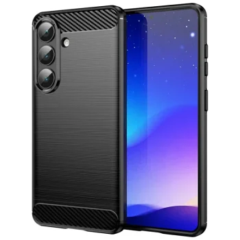 Samsung Galaxy S26+ Plus (SM-S947B/DS) Carbon Fiber TPU Protective Case Cover, Black | Чехол Обложка...