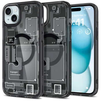 Spigen iPhone 15 Plus vāciņš Ultra Hybrid Mag Zero One, tumši pelēks