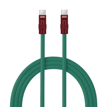 Newell USB-C to USB-C Cable, 100 W, 2 m, Silicone, Green/Burgundy