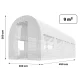 Plonos 4972-F dārza siltumnīcas plēve 2x4.5m (9m2), balta