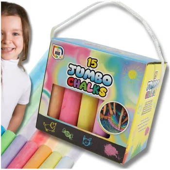 Мелки для рисования на асфальте Bakalu Jumbo, 15 шт.