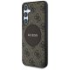 Guess 4G Round Patch Classic Logo MagSafe vāciņš Samsung Galaxy S25 Plus brūns